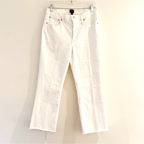 J. Crew Mid-Rise Flare Crop White Jeans - Picture 8 of 8
